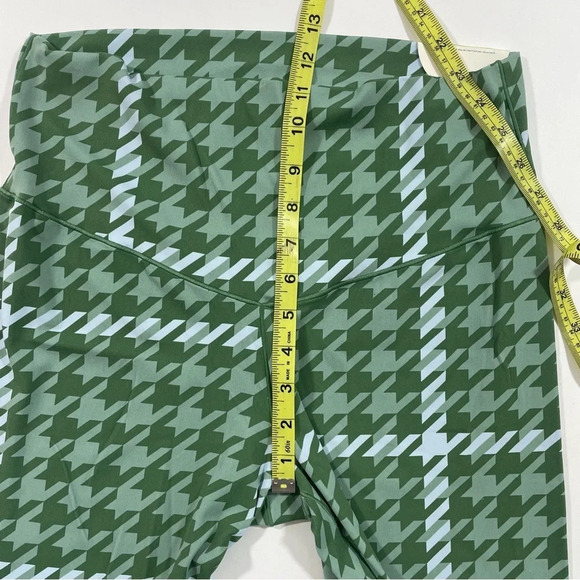New Aerie Offline Real Me Xtra 7/8 Leggings Hi Rise Green Houndstooth - Picture 7 of 8